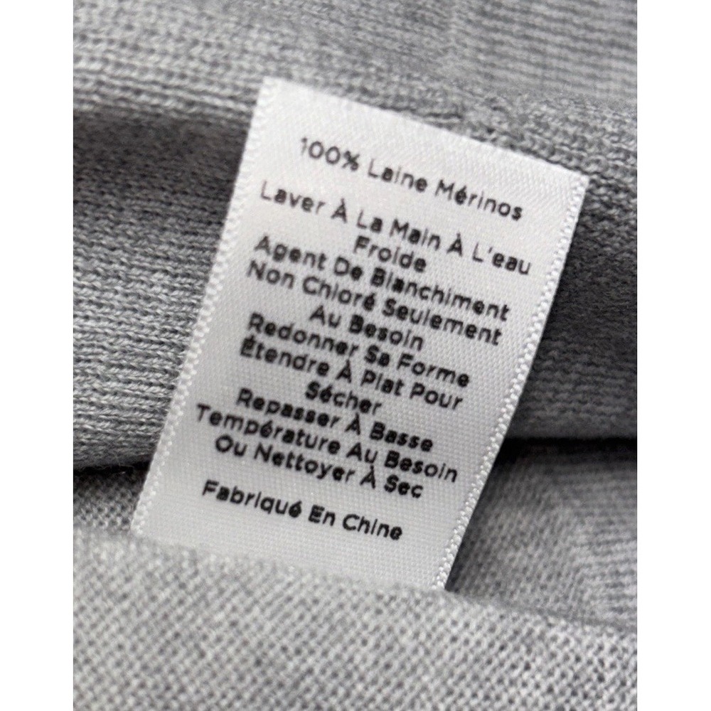 Talbots Petites Gray Pure Merino Wool Long Cardigan/Duster Sweater Large (LP) - Picture 15 of 15